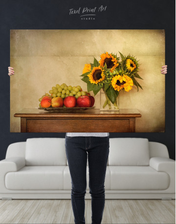 Still Life Sunflower Canvas Wall Art - image 2