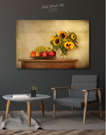 Still Life Sunflower Canvas Wall Art - image 4