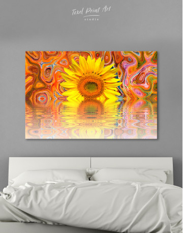Abstract Sunflower Canvas Wall Art - image 1