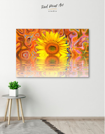 Abstract Sunflower Canvas Wall Art - image 3