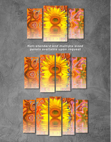 Abstract Sunflower Canvas Wall Art - image 7