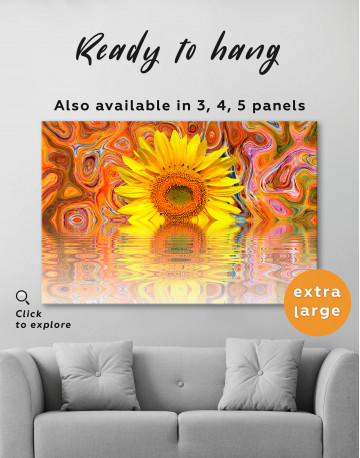 Abstract Sunflower Canvas Wall Art
