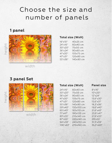 Abstract Sunflower Canvas Wall Art - image 8