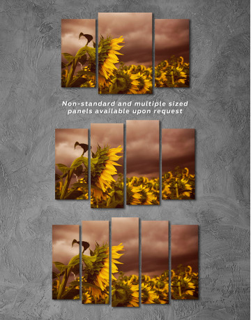 Sunflower Before the Storm Canvas Wall Art - image 8