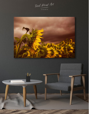 Sunflower Before the Storm Canvas Wall Art - image 3