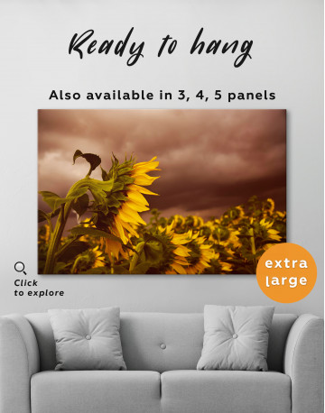 Sunflower Before the Storm Canvas Wall Art