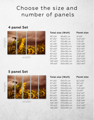 Sunflower Before the Storm Canvas Wall Art - image 7