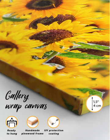 Panoramic Sunflower Field Canvas Wall Art - image 2