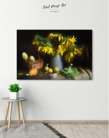 Still Life Sunflowers Canvas Wall Art - image 7