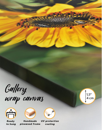 Yellow Blooming Sunflower Canvas Wall Art - image 4