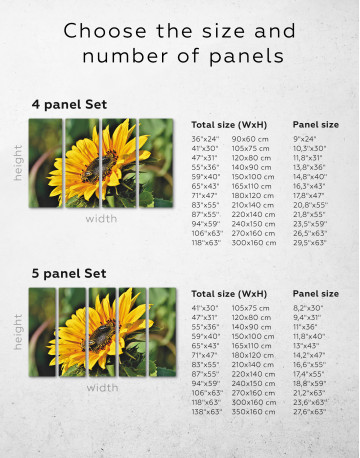 Yellow Blooming Sunflower Canvas Wall Art - image 1