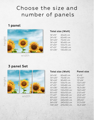 Sunflowers in the Sky Canvas Wall Art - image 1