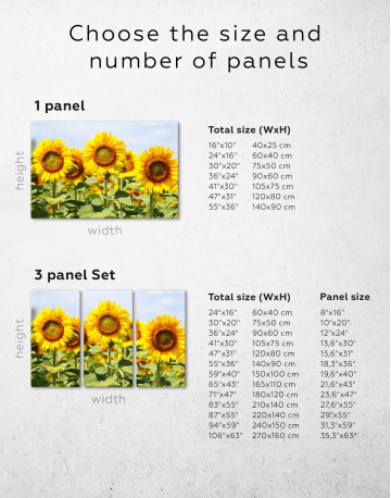 Sunflowers at Sky Canvas Wall Art - image 2
