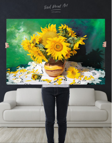 Vase of Sunflowers Canvas Wall Art - image 5