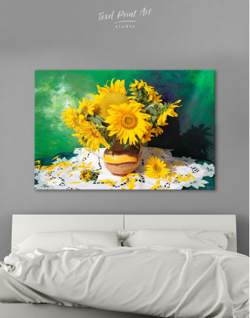 Vase of Sunflowers Canvas Wall Art - image 7