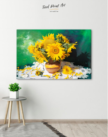 Vase of Sunflowers Canvas Wall Art - image 8