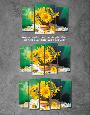 Vase of Sunflowers Canvas Wall Art - image 1