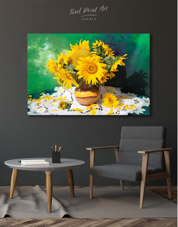Vase of Sunflowers Canvas Wall Art - image 6