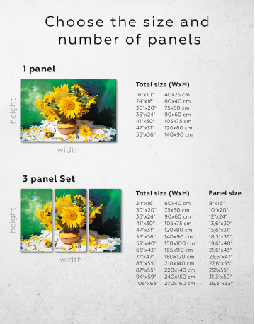 Vase of Sunflowers Canvas Wall Art - image 2