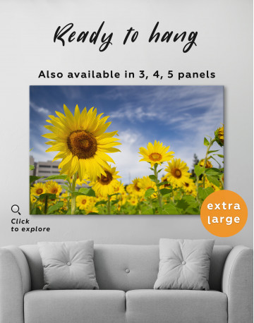 Sunflowers View Canvas Wall Art