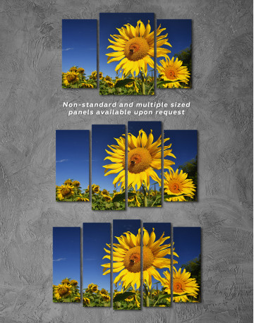 Sunflower at Field Canvas Wall Art - image 2