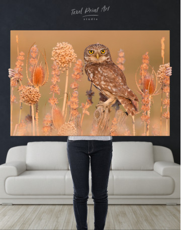 Owl in the Steppe Canvas Wall Art - image 8