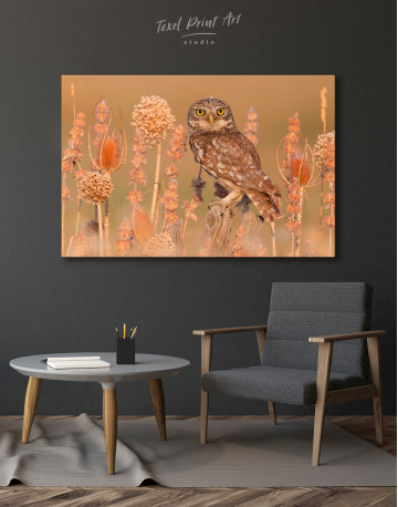 Owl in the Steppe Canvas Wall Art