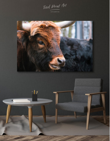 Farm Bull Canvas Wall Art
